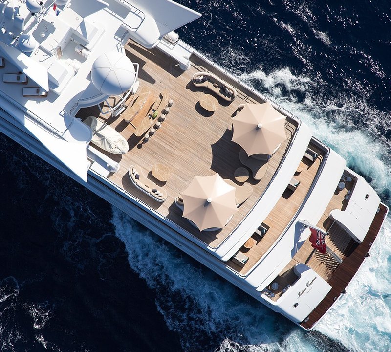 From Above Of Sun Deck On Yacht INDIAN EMPRESS