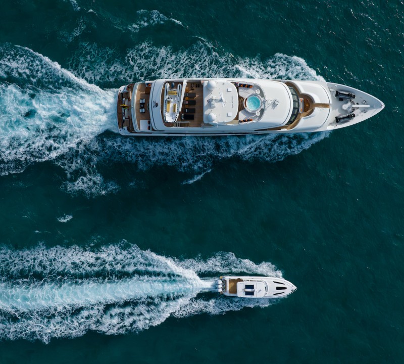 Aerial View CS And Towed Tender