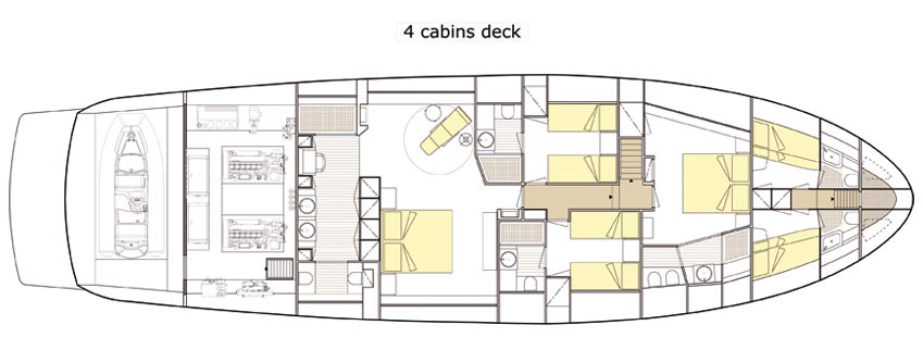 Arcadia Yachts SOLAR - Lower Deck