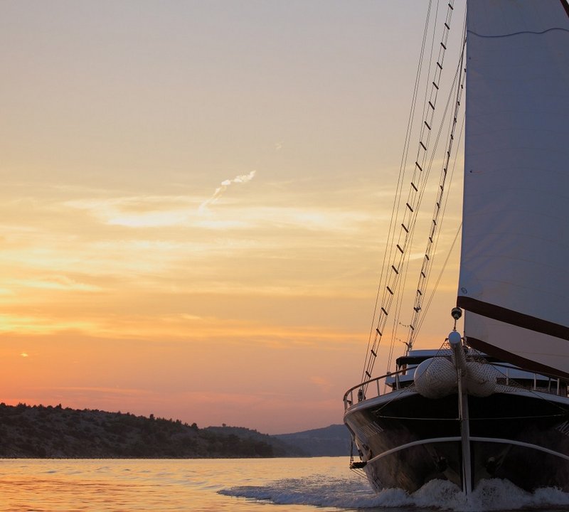 Aurum Underway At Sunset