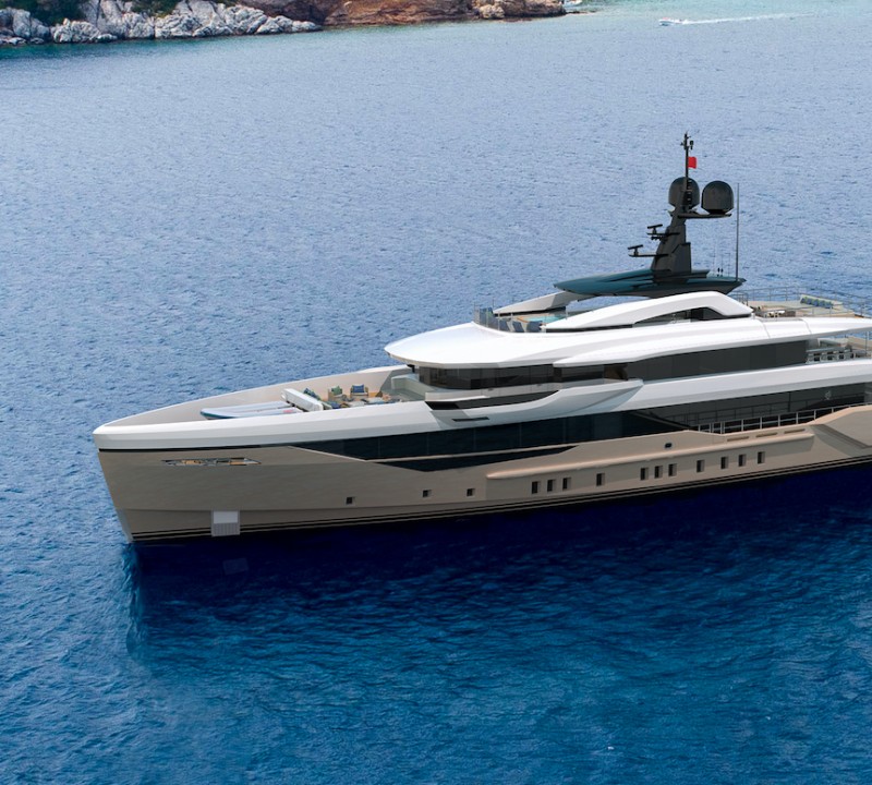 Bilgin 163-II 50m Superyacht Project Ame Exterior Render