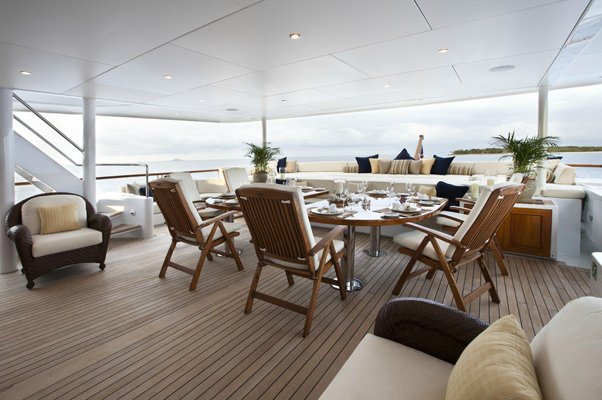 Bridge Deck Aft - Luxury charter yacht Noble House