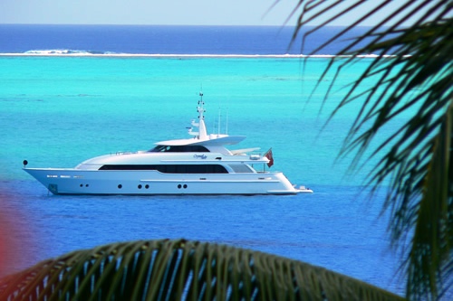 CRYSTAL LADY At anchor Tahiti