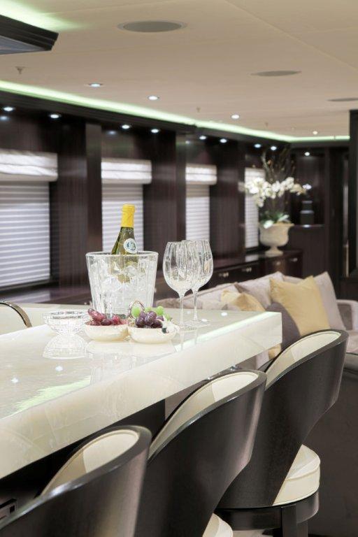 Carpe Diem superyacht Skylounge Bar Detail