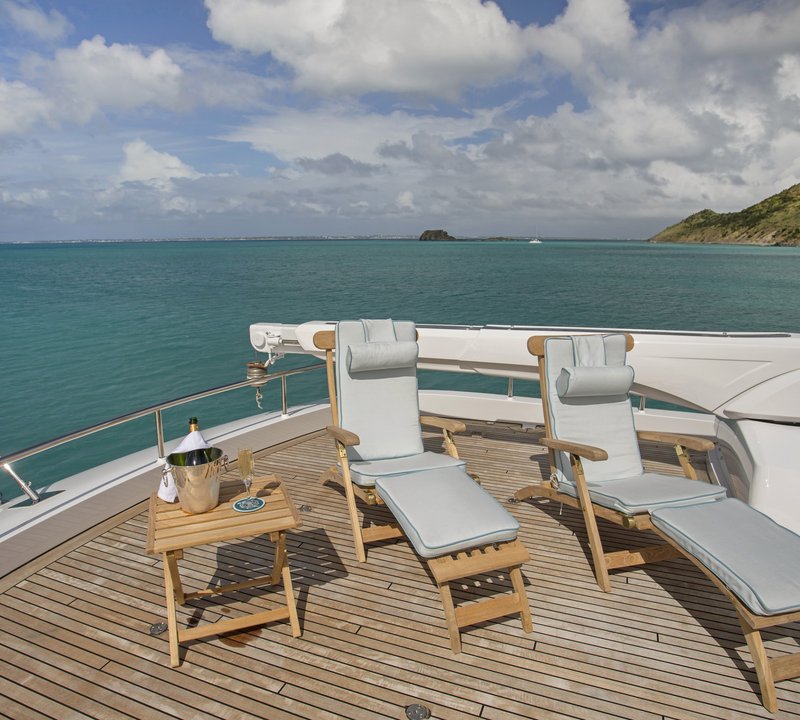 Chaise Loungers On Upper Deck
