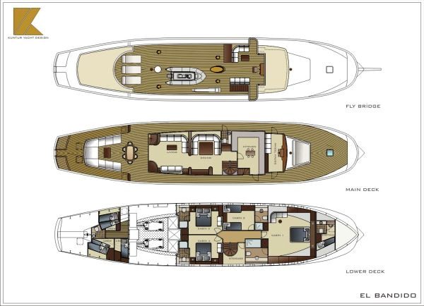 Classic Yacht El Bandido -  Layout
