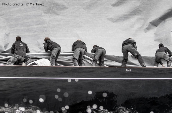 Crew aboard Lionheart superyacht