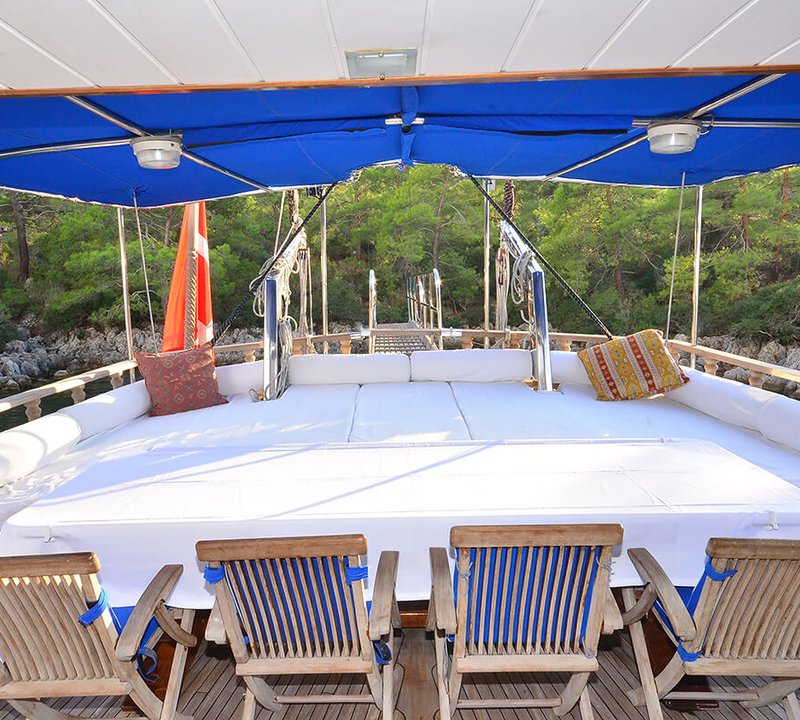 Dining Table On Aft Deck