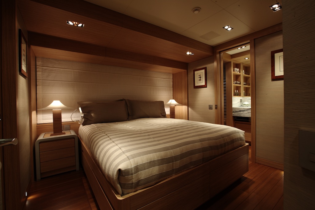 Guest Queen Bedroom SY Exuma -  photo  courtesy of Perini Navi