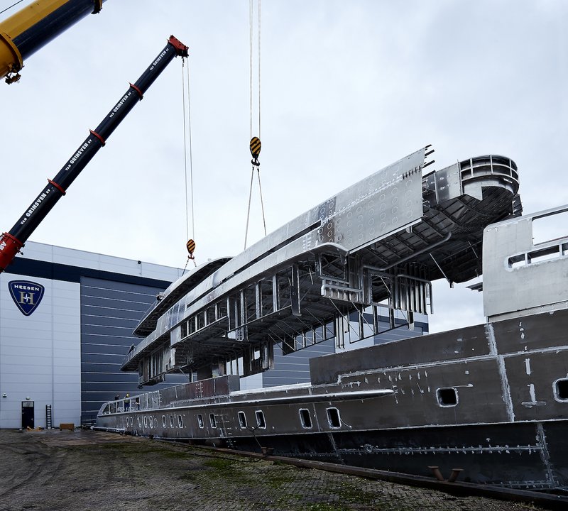 HY19150 Project Electra Superstructure Joins Hull