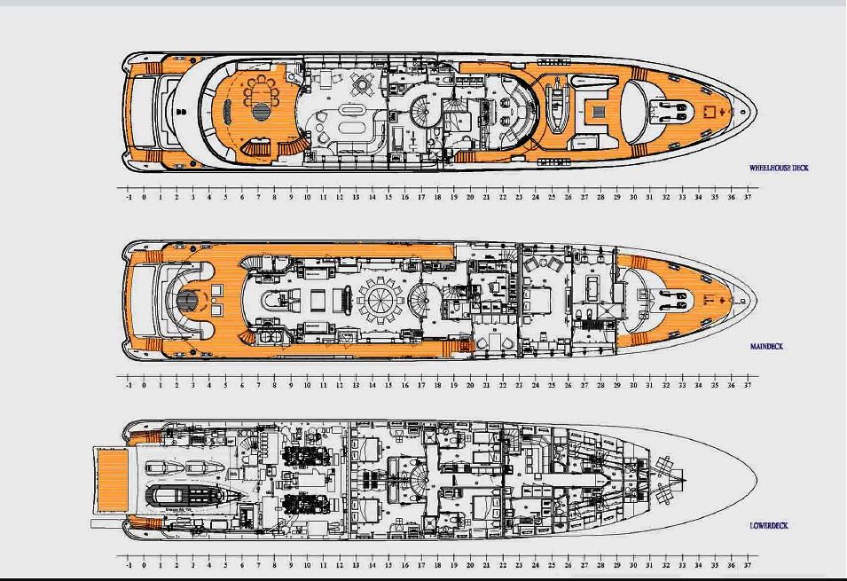 Heesen Motor yacht BLIND DATE Layout
