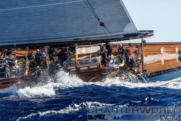 J Class yachts open their account at the Maxi Yacht Rolex Cup 2016