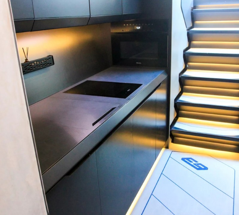 Kitchen With Stairs