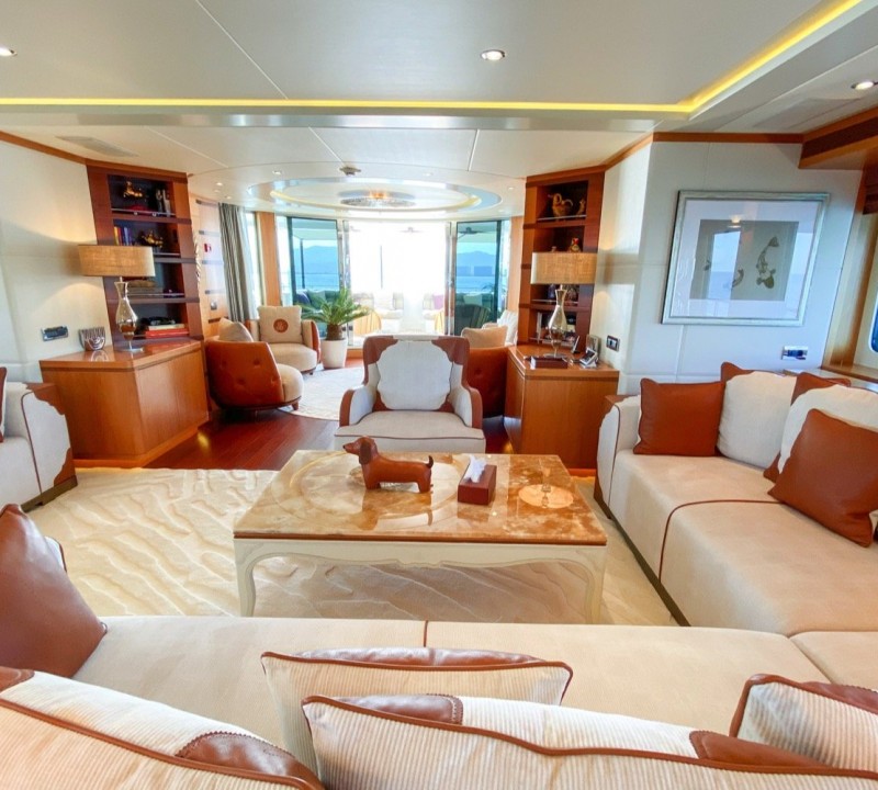 Large Couch Seating In Main Salon