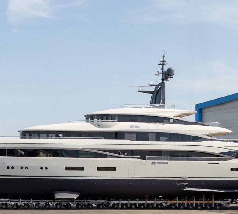 Luxury Yacht IRYNA During Launch