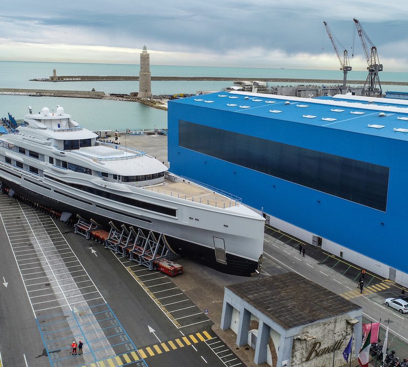 Benetti Superyacht FB277 Nearing To Hit Water