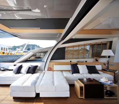 MY MIRAGE - Aft deck + open salon