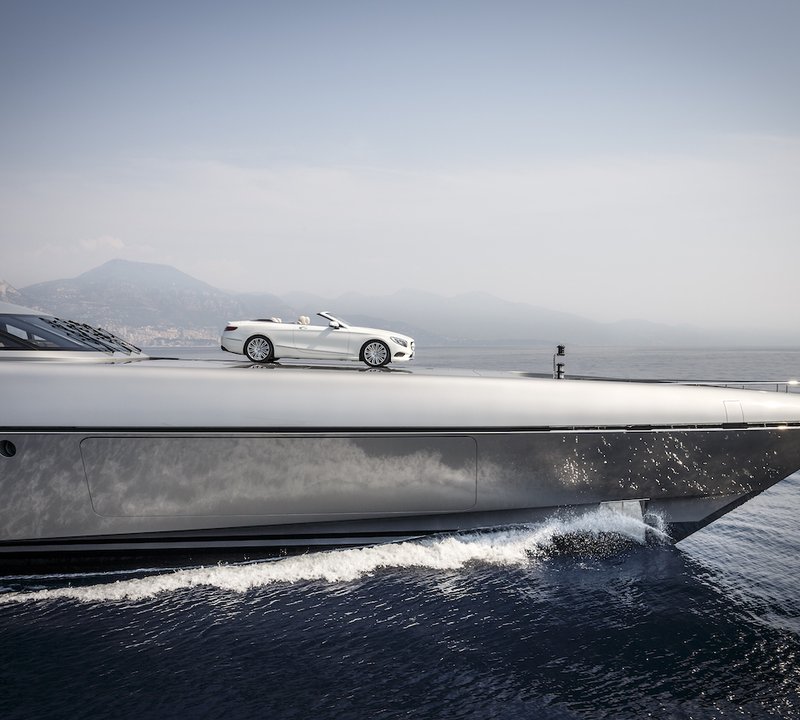 Mercedes S-Class Convertible Car On Board Superyacht