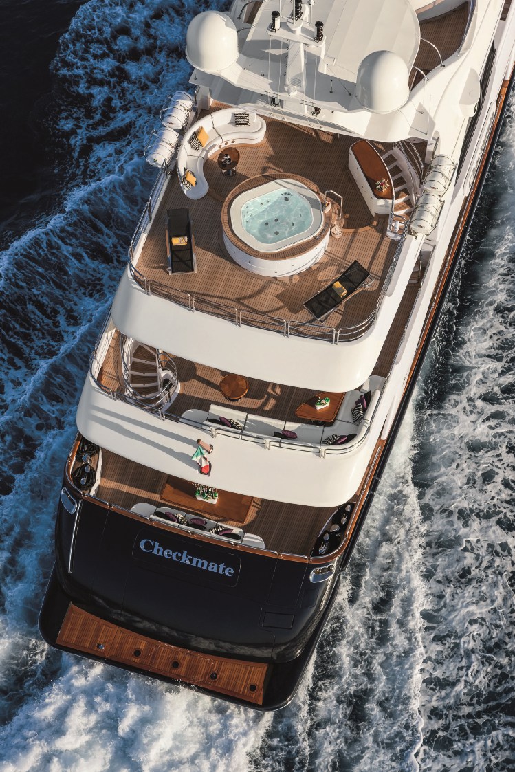 Motor Yacht CHECKMATE. - Decks from above