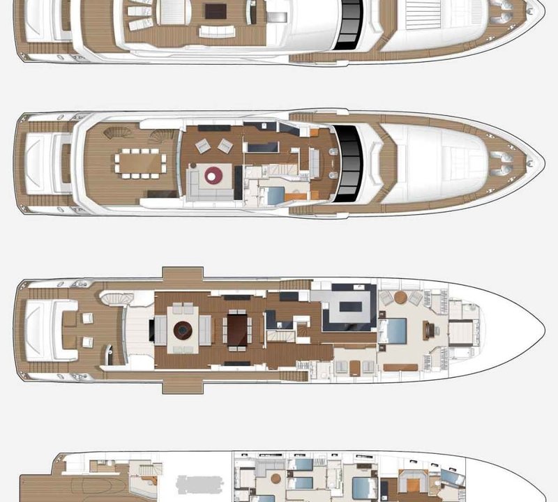Motor Yacht IMPERIAL PRINCESS BEATRICE By Sunseeker - Layout General Arrangement