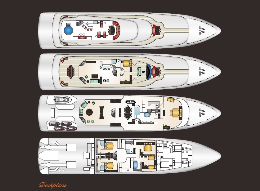 Motor yacht AT LAST - Layout