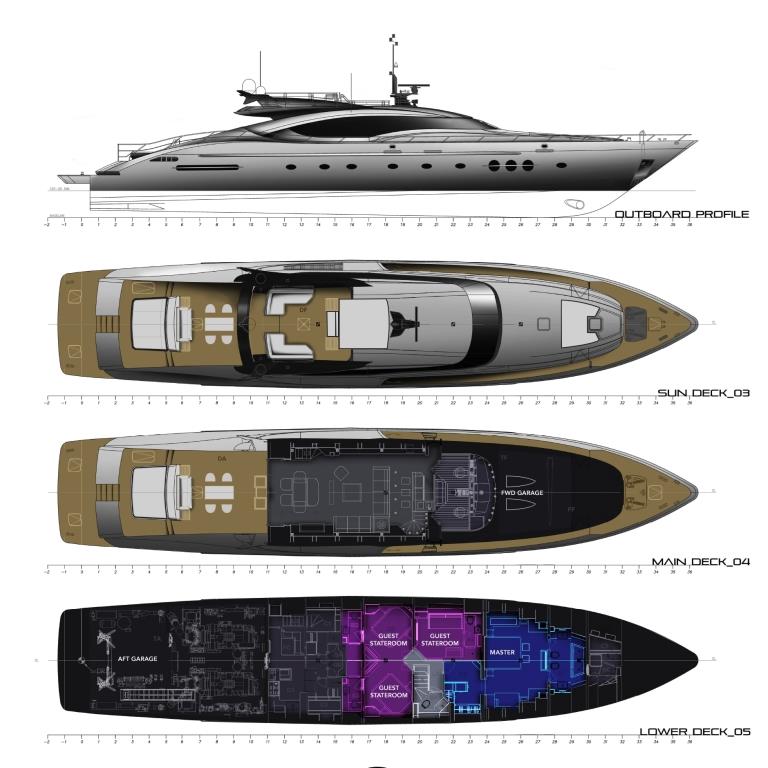 Motor yacht BW - Layout