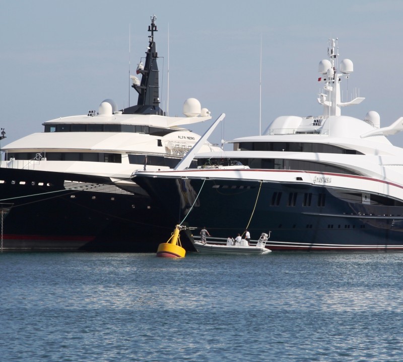 OceAnco yachts ANASTASIA and ALFA NERO in Antibes, France. | Motor yacht Anastasia and Alfa Nero - Photo Credit Monaco Yacht Spotter