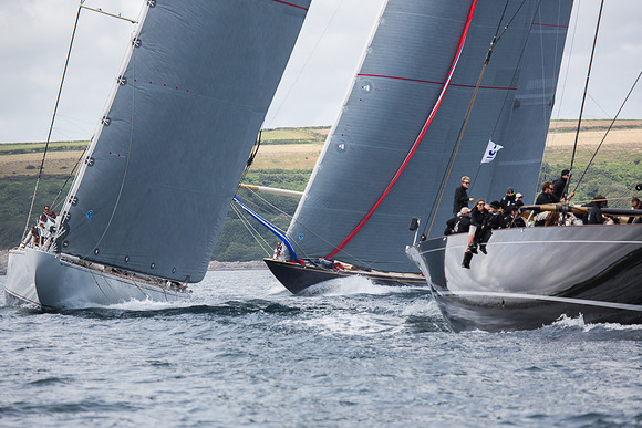 Ranger, Velsheda & Lionheart Yachts at the J Class Falmouth Regatta