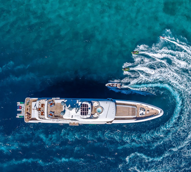 Rock It Aerial View With Toys - Credit Yachting Image