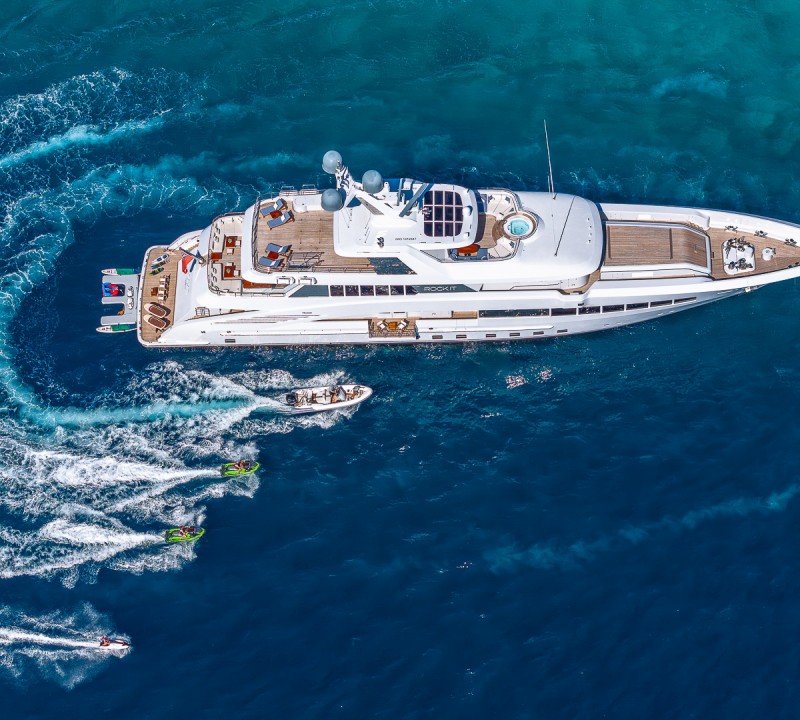 Rock It Aerial View With Toys Running - Credit Yachting Image