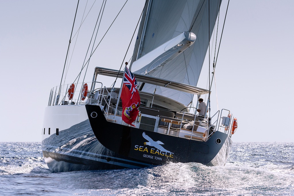 Royal Huisman S:Y Sea Eagle - Photo by Carlo Baroncini Photography - aft view