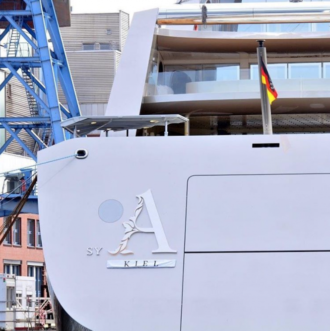 S:Y A photographed in Kiel, Germany by @kieler.nachrichten