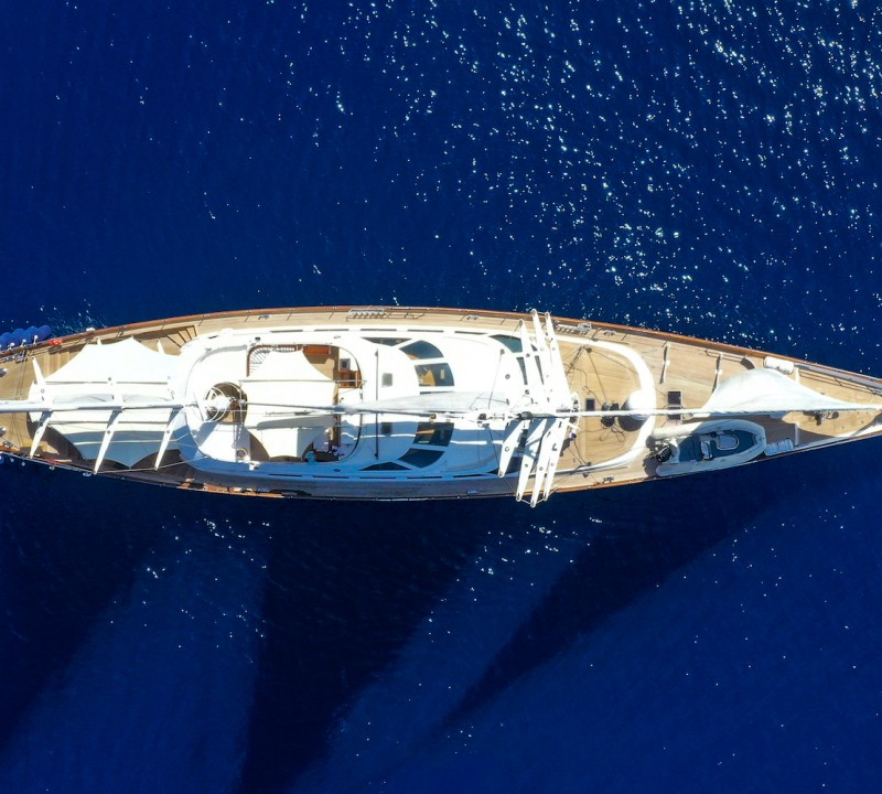 Aerial View Of The Yacht