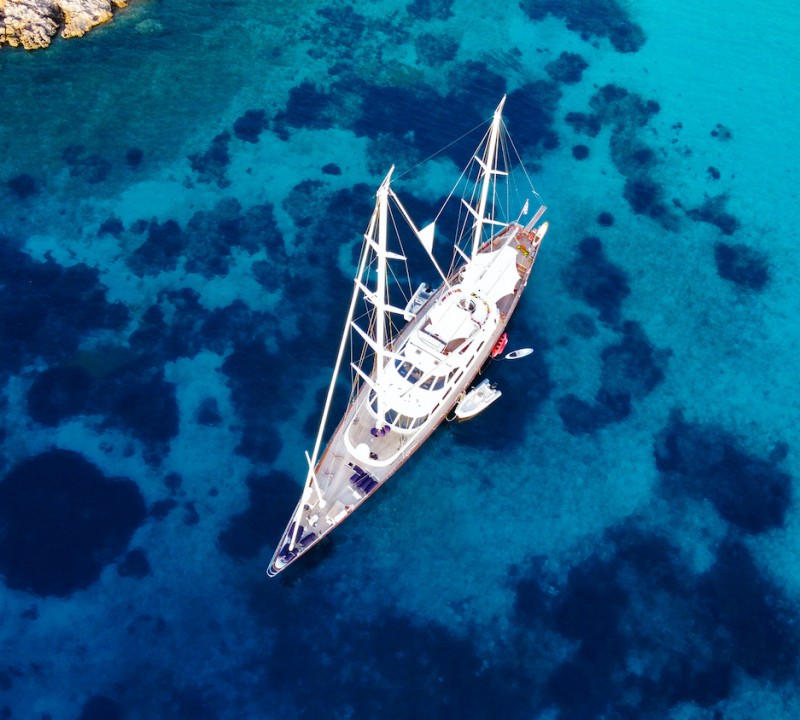 Aerial At Anchor