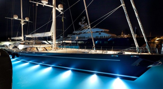 SY Twizzle launched by Royal Huisman - by night