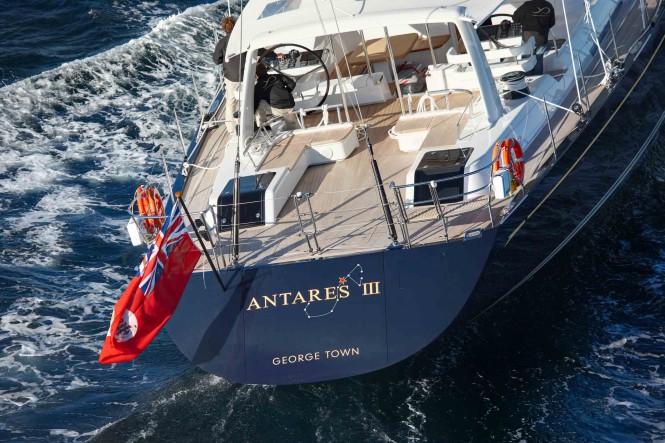 Sailing yacht Antares III - Aft View