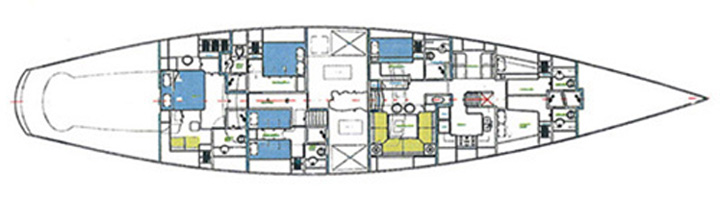 Sailing yacht JAZZ Jr -  Layout