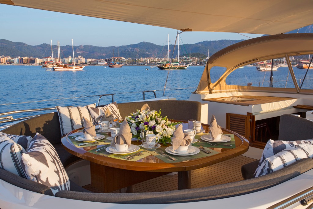 Sailing yacht SAVARONA - Guest cockpit 2