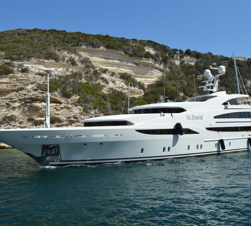 St David Yacht Departing Bonifacio, Corsica - Image Courtesy Of Yacht ST DAVID