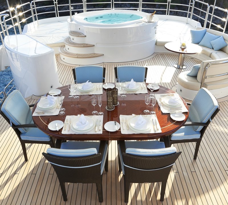 Sundeck Table And Jacuzzi