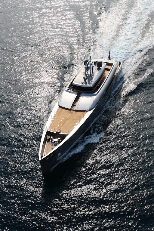 Super Yacht Exuma from above - photo  courtesy of Perini Navi