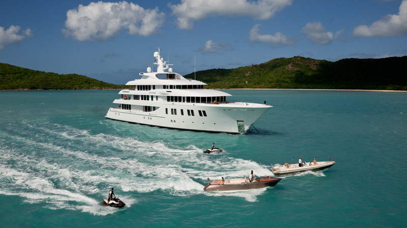 Super yacht INVICTUS - tenders and water toys - Photo by Jeff Brown