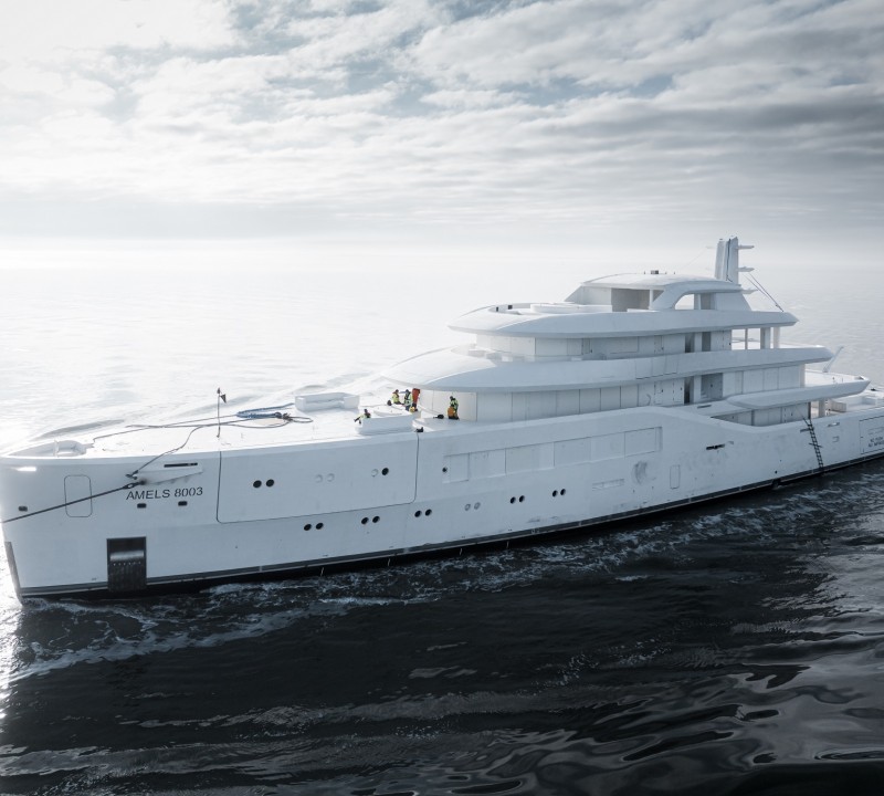 Superyacht AMELS 8003 - Arrives In The Netherlands