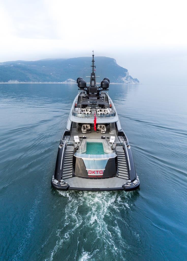 Superyacht OKTO - aft view