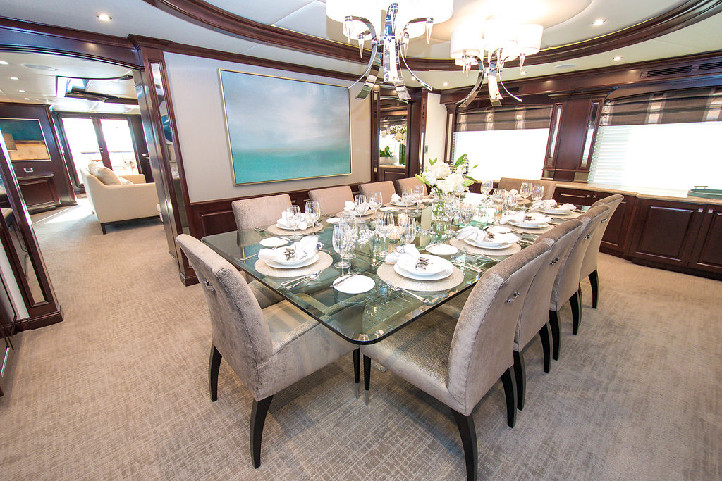Superyacht REBEL - Formal dining