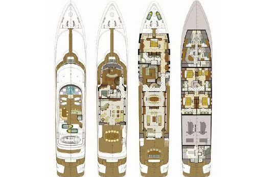 Superyacht REBEL - Layout