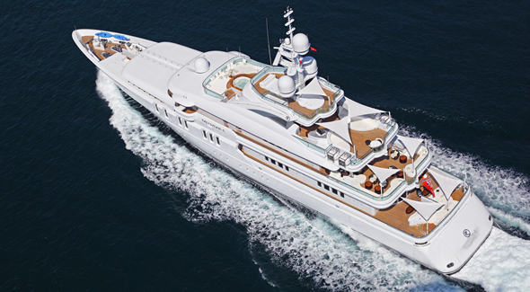 Talisman C superyacht - view from above