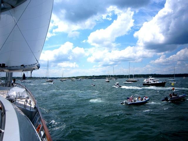 Transatlantic Race 2011: A Great First Day onboard Superyacht Maltese Falcon