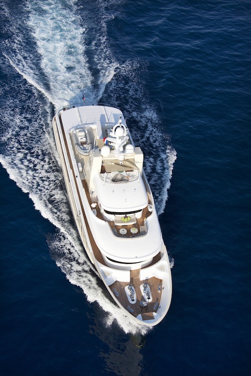 View from above at the E&E charter yacht