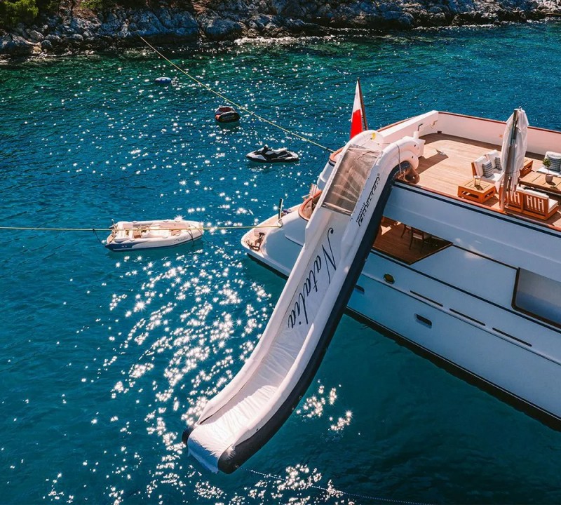 Waterslide Off The Yacht